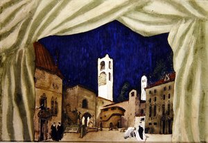 Design för The Marchioness Hunting av Leon Bakst