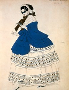 Estrella, design för en kostym för balett Carnival komponerad av Robert Schumann, 1919