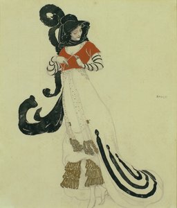 Kostymdesign, ca. 1914 av Leon Bakst