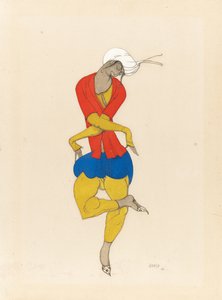Maria Kuznetsova, kostymdesign för "L"Adoration", 1922 av Leon Bakst