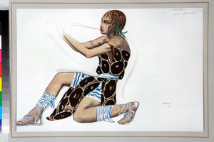 ""Narcisse"" Kostym designad av Leon Bakst (1866-1924) för baletten ""Narcisse"" av Nicolas Tcherepnine (1873-1945) av Leon Bakst