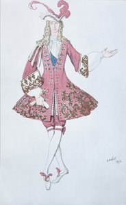 Sida de la prinsessan. Kostymdesign för baletten Törnrosa av P. Tchaikovsky, 1916 av Leon Bakst