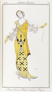 Parisiska kläder: Dione-teckning av Bakst utförd av Paquin, 1913 av Leon Bakst