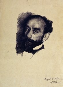 Porträtt av konstnären Isaac Levitan av Leon Bakst