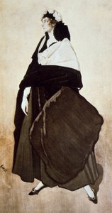 Porträtt av balettdansösen och beskyddaren Ida Rubinstein, 1921 av Leon Bakst