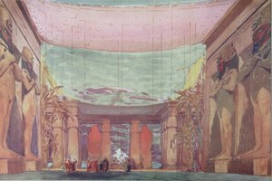 Scenografi för baletten Cléopatre, 1909 av Leon Bakst