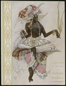 Titelsida för Souvenirprogram för Ballets Russes av Leon Bakst