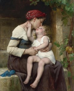 ""Mere et fille"" (Mor och barn) Målning av Leon Jean Basile Perrault (1832-1908) 1894 Privat samling