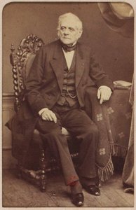 Porträtt av kompositören Daniel-Francois-Esprit Auber (1782-1871), av Cremiere, Leon (1831-1913). Albuminfoto. Privat samling