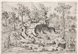 Landskap med Putti, ca. 1550.