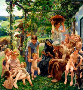 Kvällen, högra panelen från triptyken "The Golden Age", 1901 (se 309507 för triptyken)