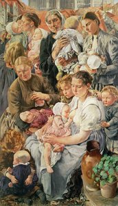Kvinnorna, högra panelen från The Ages of the Worker, 1895