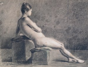 Modell i profil, c1853-1922 av Leon Joseph Florentin Bonnat