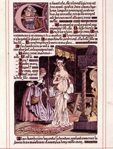Illustration av Honore de Balzacs roman "La Mye du Roy"" av Leon Lebegue (1863-1944)