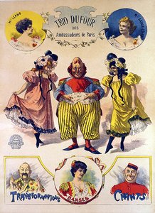 Trio DuFour affisch (färg litho) av Leon Louis Oury
