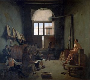 Davids verkstad, 1814. av Leon Mathieu Cochereau