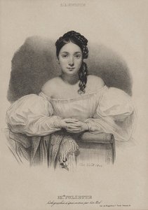 Porträtt av Juliette Drouet 1806-1883, 1832. av Leon Noel