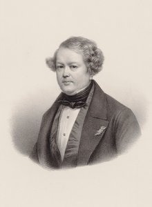 Porträtt av kompositören Auguste-Mathieu Panseron 1796-1859, 1850. av Leon Noel