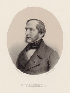Porträtt av pianisten och kompositören Sigismund Thalberg 1812-1871, ca 1860. av Leon Noel