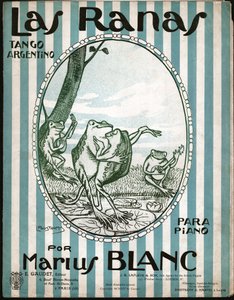 Grodor som dansar tango. 1914 (illustration)