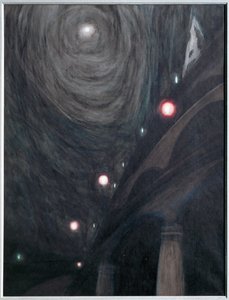 Clair de Lune et Lumieres. Gouache på papper ... (gouache på papper) av Leon Spilliaert