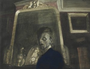 Självporträtt före spegeln, 1908.