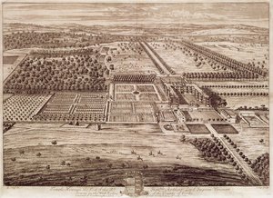 Prospekt av Temple Newsam House från öst, graverad av Jan Kip (ca 1652-1722) 1702 (gravyr)