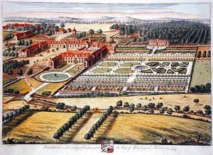 Southwick i grevskapet Southampton graverad av Johannes Kip (ca 1652-1722) (gravyr)