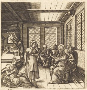 Kristus i Marias och Martas hus av Leonard Gaultier