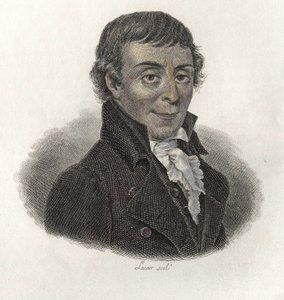 Porträtt av Abbe Gaultier (1746-1818), professor och metodolog för fransk allmänbildning. I "" Porträtt av användbara män"" av Leonard Gaultier