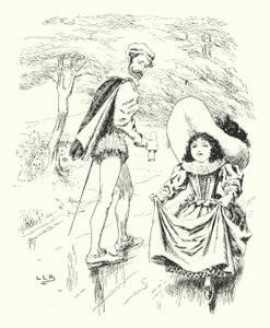 När jag skulle uppför Pippin-hill var Pippin-hill smutsig (gravyr) av Leonard Leslie Brooke
