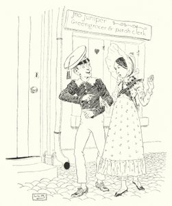 Som Tommy Snooks och Bessy Brooks (gravyr) av Leonard Leslie Brooke