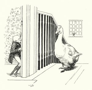 Goosey, goosey, gander (gravyr) av Leonard Leslie Brooke