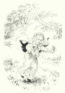 Här är jag, lilla hoppande Joan (gravyr) av Leonard Leslie Brooke