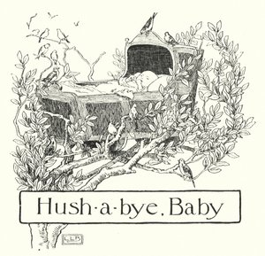 Hyss-a-bye, baby, på trädtoppen (gravyr) av Leonard Leslie Brooke