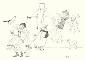 Om du nyser på måndag, nyser du för fara (gravyr) av Leonard Leslie Brooke