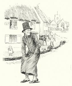 Gamle Abram Brown är död och borta, du kommer aldrig se honom mer (gravyr) av Leonard Leslie Brooke