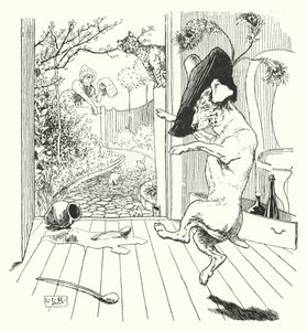 Old Mother Hubbard (gravyr) av Leonard Leslie Brooke