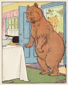De tre björnarna (färglitografi) av Leonard Leslie Brooke