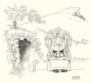 Det var en gammal kvinna, bodde under en kulle (gravyr) av Leonard Leslie Brooke