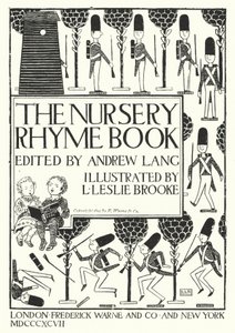 Titelsidesillustration för The Nursery Rhyme Book redigerad av Andrew Lang (gravyr) av Leonard Leslie Brooke