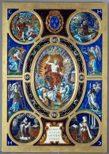 Altartavla i det heliga kapellet: uppståndelsen. Målad emalj av Leonard Limosin (1505-1577)
