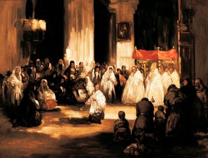 Den Allsmäktige Guden (den store Guden). Målning av Leonardo Alenza y Nieto (1807-1845). Madrid. Romantiskt museum.