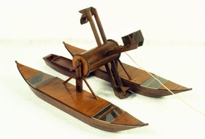 Lagundregg, modell efter teckning av Leonard de Vinci (Leonardo da Vinci) (1452 - 1519). Museum of Science and Technology, Milano.