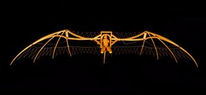 Modell av Leonardo da Vincis segelflygplan (Leonardo da Vinci) - Museum of Science and Techniques of Leonardo da Vinci, i Milano av Leonardo da (after) Vinci