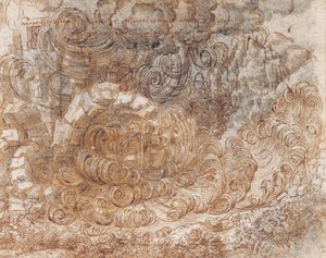 En störtflod av Leonardo da Vinci