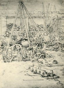En scen i en arsenal, c1485-1490, 1943. av Leonardo da Vinci