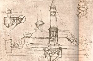 Arkitektur för slott, c1472-c1519 1883 av Leonardo da Vinci