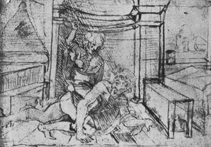 Aristoteles och Phyllis, c1480 1945 av Leonardo da Vinci