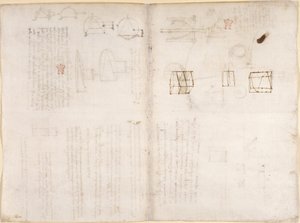Arundel 263, f.130v, f.133 Tom sida med diagram, från 